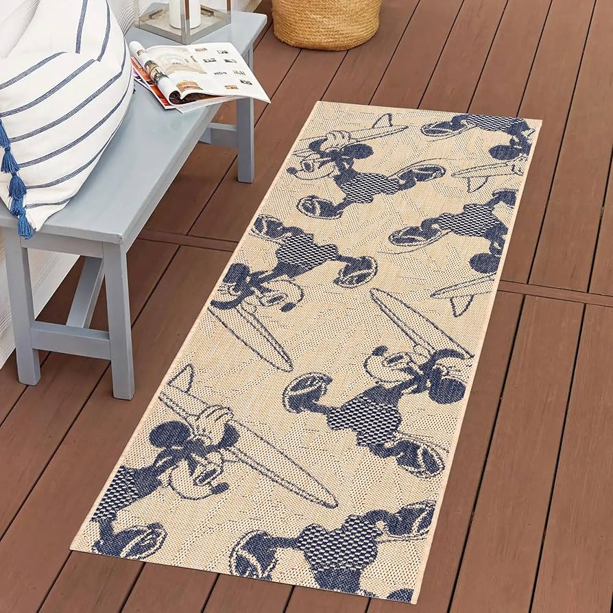 ラグ・カーペット Disney Mickey Mouse tapestry rug Vintage Walt Disney Throw Rug w/ Mickey Mouse Band Leader
